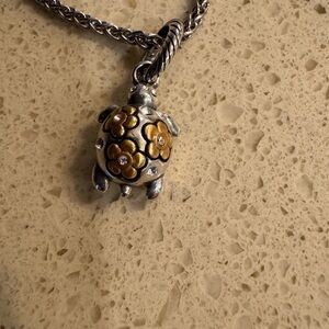 Brighton Gold and Silver Turtle Pendant Necklace